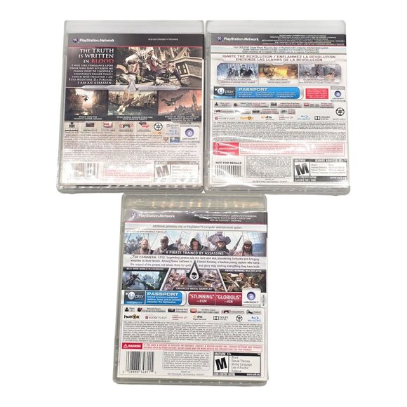 Assassins Creed II III IV Black Flag PS3 Game Bundle Sony PlayStation Tested - Picture 2 of 6
